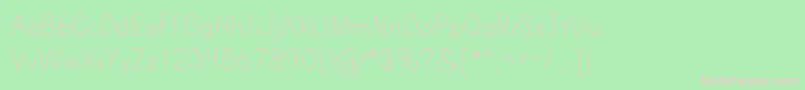 PrintClearlyOt-fontti – vaaleanpunaiset fontit vihreällä taustalla