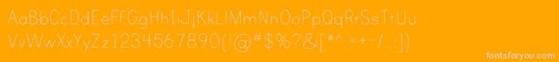 フォントPrintClearlyOt – オレンジの背景にピンクのフォント