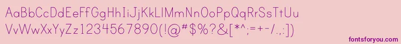 Шрифт PrintClearlyOt – фиолетовые шрифты на розовом фоне