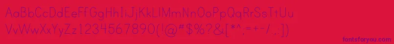 Шрифт PrintClearlyOt – фиолетовые шрифты на красном фоне