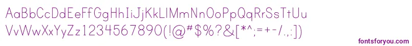 PrintClearlyOt-fontti – violetit fontit valkoisella taustalla