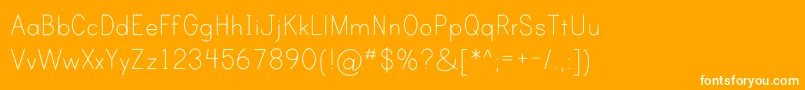 フォントPrintClearlyOt – オレンジの背景に白い文字