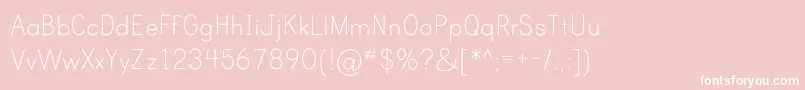 Шрифт PrintClearlyOt – белые шрифты на розовом фоне
