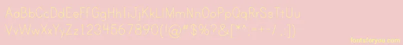 Шрифт PrintClearlyOt – жёлтые шрифты на розовом фоне