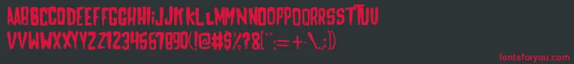 MayhemRegular Font – Red Fonts on Black Background
