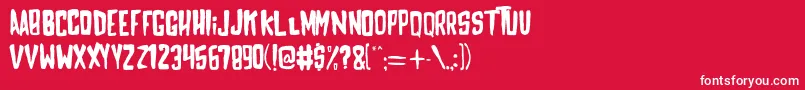 MayhemRegular Font – White Fonts on Red Background