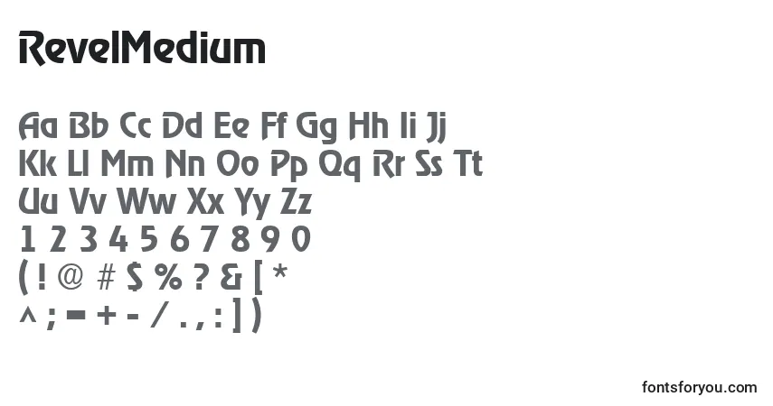 RevelMedium-fontti – aakkoset, numerot, erikoismerkit