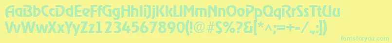 Шрифт RevelMedium – зелёные шрифты на жёлтом фоне