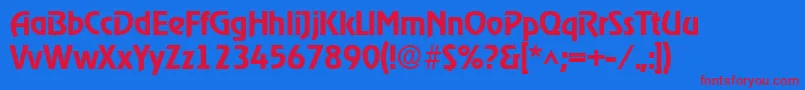 RevelMedium Font – Red Fonts on Blue Background