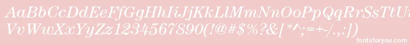 CenturynovaBookitalic Font – White Fonts on Pink Background