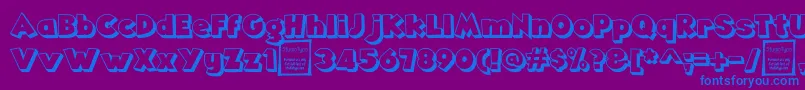 AngellaOutlineDemo Font – Blue Fonts on Purple Background