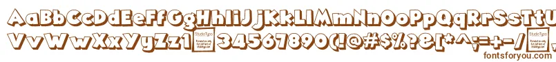 Шрифт AngellaOutlineDemo – коричневые шрифты на белом фоне