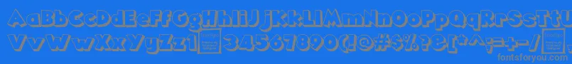 AngellaOutlineDemo Font – Gray Fonts on Blue Background