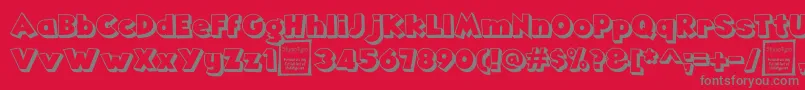 AngellaOutlineDemo Font – Gray Fonts on Red Background