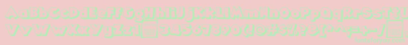 AngellaOutlineDemoフォントについての詳細 フォントAngellaOutlineDemo – ピンクの背景に緑の文字