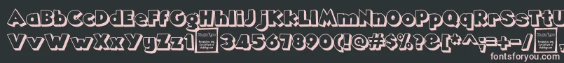 AngellaOutlineDemo Font – Pink Fonts on Black Background