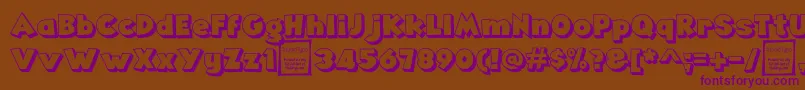 AngellaOutlineDemo Font – Purple Fonts on Brown Background