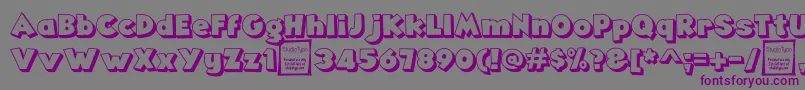 Шрифт AngellaOutlineDemo – фиолетовые шрифты на сером фоне