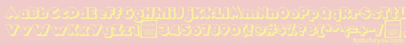 AngellaOutlineDemo Font – Yellow Fonts on Pink Background