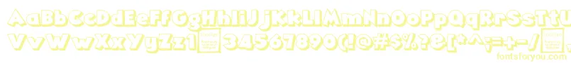 AngellaOutlineDemo-fontti – keltaiset fontit
