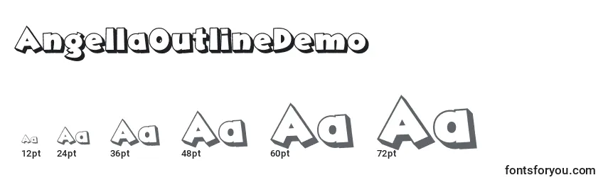 AngellaOutlineDemo Font Sizes