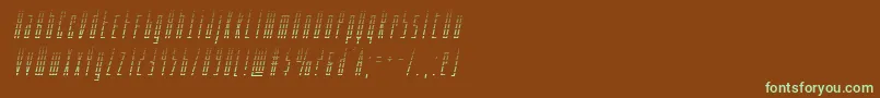 Czcionka Phantacongradital – zielone czcionki na brązowym tle