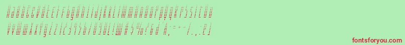 Phantacongradital Font – Red Fonts on Green Background