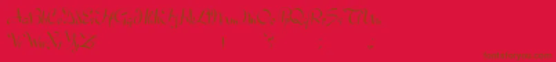 AresModernos Font – Brown Fonts on Red Background
