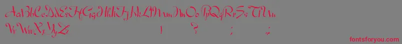 AresModernos Font – Red Fonts on Gray Background