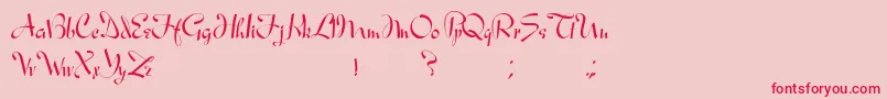 AresModernos Font – Red Fonts on Pink Background