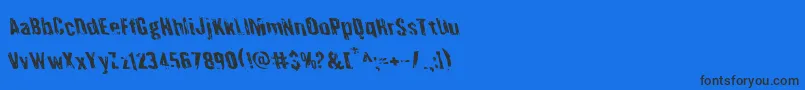 Шрифт Quarrystoneleft – чёрные шрифты на синем фоне