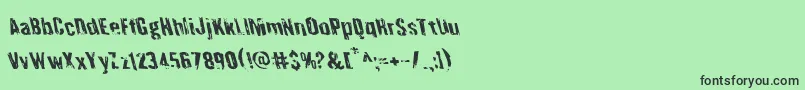 Quarrystoneleft Font – Black Fonts on Green Background