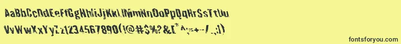 Quarrystoneleft Font – Black Fonts on Yellow Background