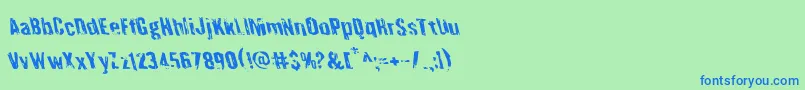 More about Quarrystoneleft Font Quarrystoneleft Font – Blue Fonts on Green Background