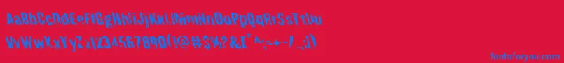 Quarrystoneleft Font – Blue Fonts on Red Background