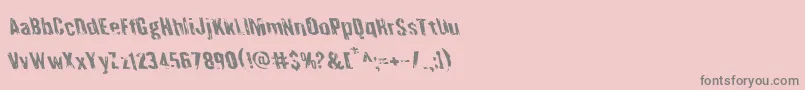 Quarrystoneleft Font – Gray Fonts on Pink Background