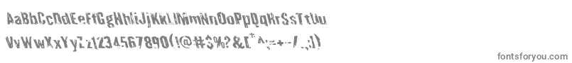 フォントQuarrystoneleft – 白い背景に灰色の文字
