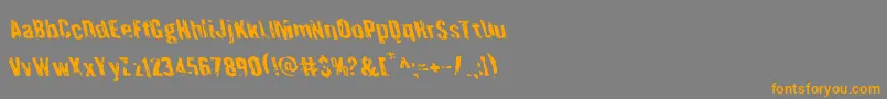 Quarrystoneleft Font – Orange Fonts on Gray Background