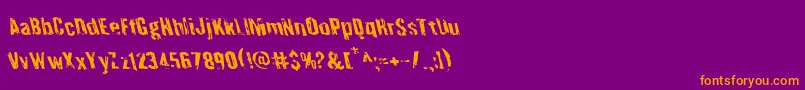 Quarrystoneleft Font – Orange Fonts on Purple Background