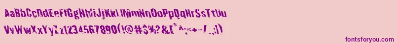 Quarrystoneleftフォントについての詳細 フォントQuarrystoneleft – ピンクの背景に紫のフォント