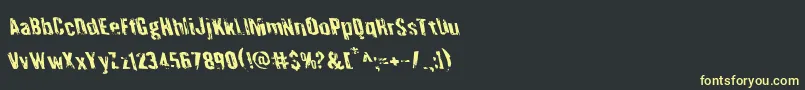 Quarrystoneleft Font – Yellow Fonts on Black Background