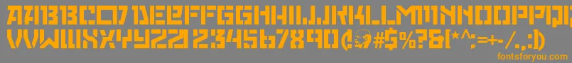 Redoctoberstencil Font – Orange Fonts on Gray Background