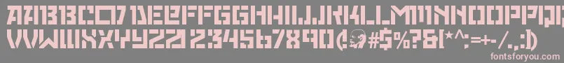 Redoctoberstencil Font – Pink Fonts on Gray Background