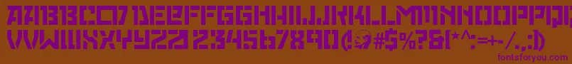 Redoctoberstencil Font – Purple Fonts on Brown Background