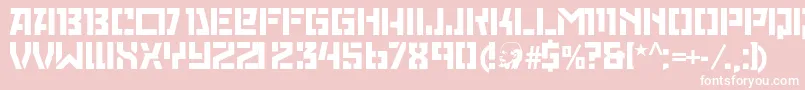 Redoctoberstencil Font – White Fonts on Pink Background
