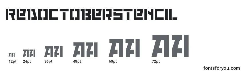 Размеры шрифта Redoctoberstencil