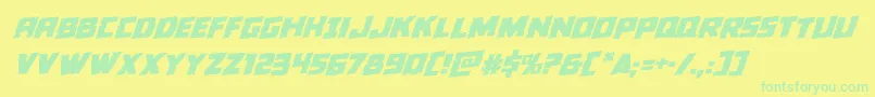 Colossusrotal Font – Green Fonts on Yellow Background