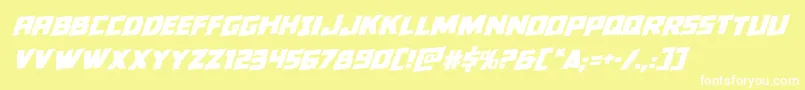 Colossusrotal Font – White Fonts on Yellow Background