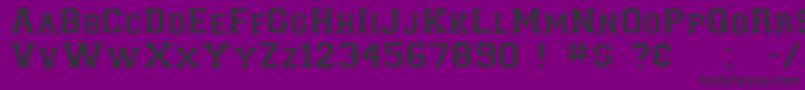Шрифт Collegiateinsideflf – чёрные шрифты на фиолетовом фоне