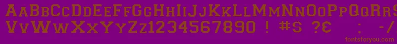 Collegiateinsideflf Font – Brown Fonts on Purple Background